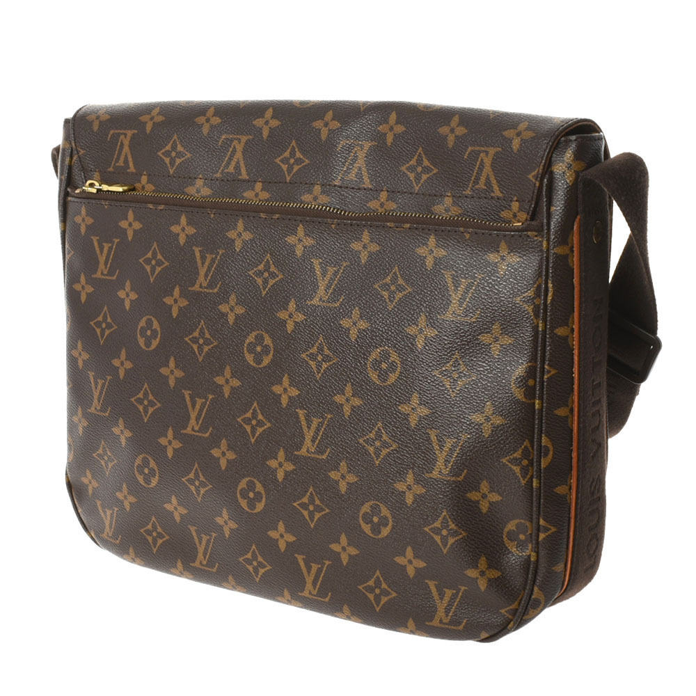 Louis Vuitton Monogram Leather Shoulder Brown Messenger Bobour Bag Brown